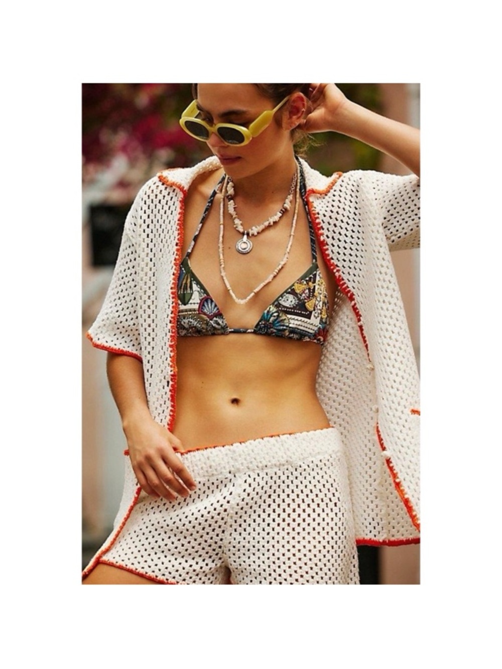 NWT Free People Cabana Crochet Knit Two-Piece Shorts Set Cream Small - Picture 4 of 15